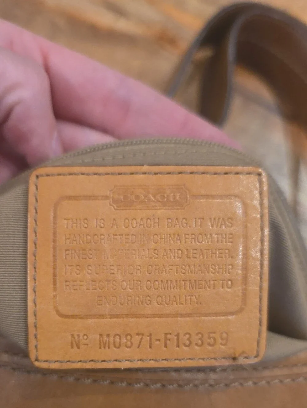 Vintage Coach Brown Signature Canvas & Leather F13359 Shoulder Bag